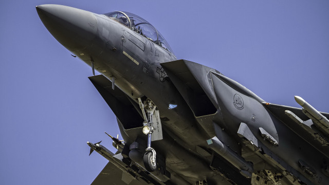 Fighter jet blue sky people free wallpaper for desktop - medium preview image