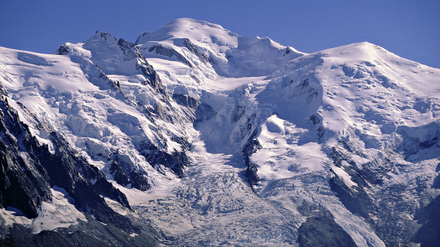 Snowy mountain plane blue sky free wallpaper for desktop - medium preview image