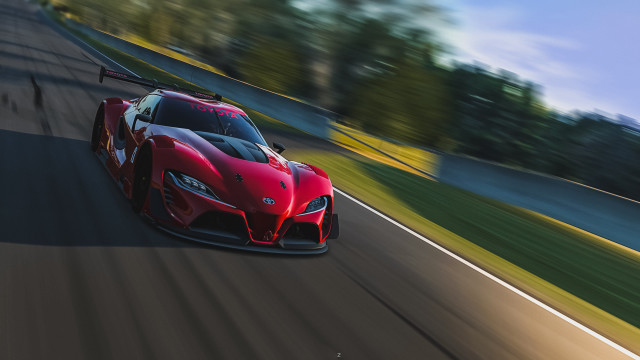 Red sports car race track #54 free wallpaper for desktop - medium preview image