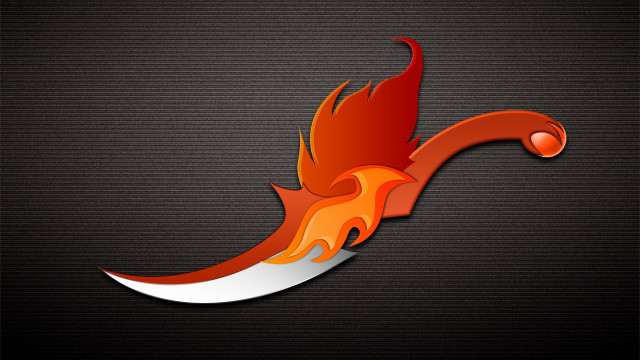 Red orange bird shadow fantasy free wallpaper for desktop - medium preview image