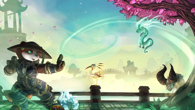 Cartoon character dragon bird tree free wallpaper for desktop - medium preview image