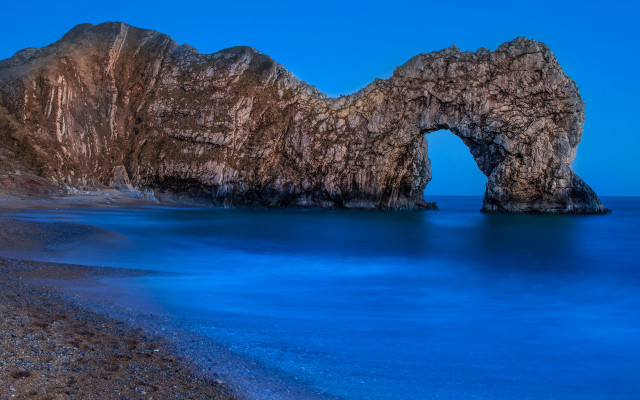 Ocean rock formation beach sky #2 free wallpaper for desktop - medium preview image
