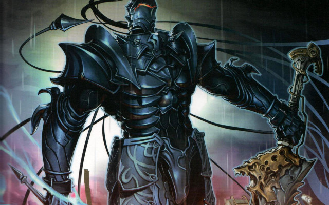 Knight demon armor weapon cedric free wallpaper for desktop - medium preview image