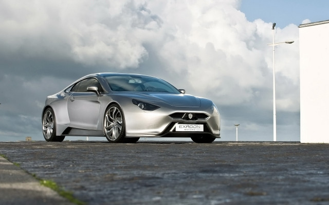 Silver sports car cloudy sky #2 free wallpaper for desktop - medium preview image