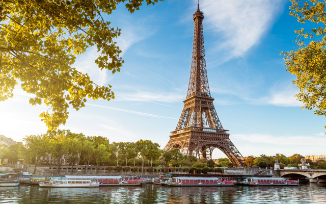 Eiffel tower seine river paris free wallpaper for desktop - medium preview image