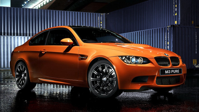 Bright orange car garage blue free wallpaper for desktop - medium preview image