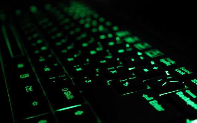 Glowing green keyboard dark multiple free wallpaper for desktop - medium preview image