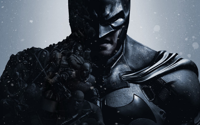 Batman snowy night aurora astronaut free wallpaper for desktop - medium preview image