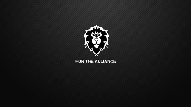Black white lion logo alliance free wallpaper for desktop - medium preview image