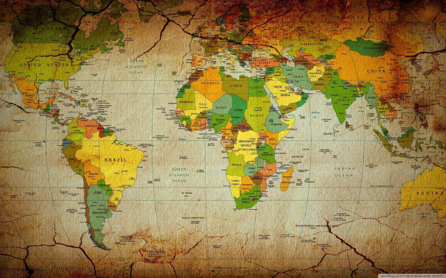 World map countries colors detailed #2 free wallpaper for desktop - medium preview image