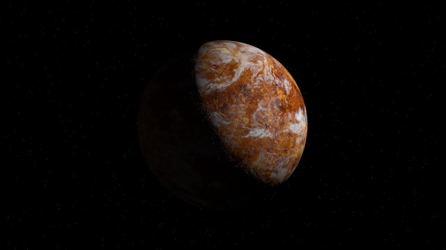 Planet starry sky aurora moon free wallpaper for desktop - medium preview image