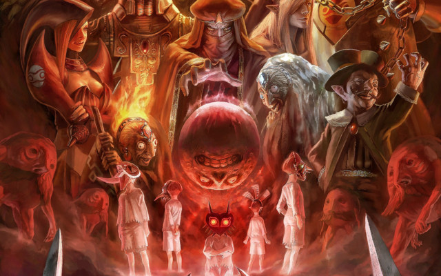 Demonic glowing eye group boys free wallpaper for desktop - medium preview image