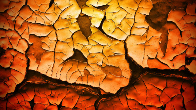 Cracked surface autumn fire honeycomb free wallpaper for desktop - medium preview image