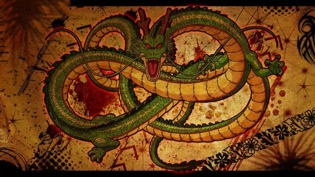 Green dragon red eyes black free wallpaper for desktop - medium preview image