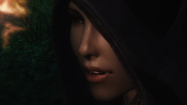 Woman hood forest fire gothic free wallpaper for desktop - medium preview image