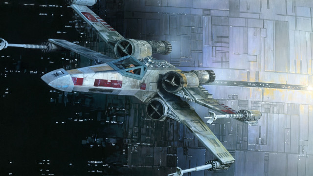 Star wars fighterjet spacestation starfighter free wallpaper for desktop - medium preview image