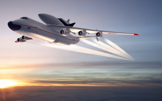 Jet sunset sky clouds dahlov free wallpaper for desktop - medium preview image