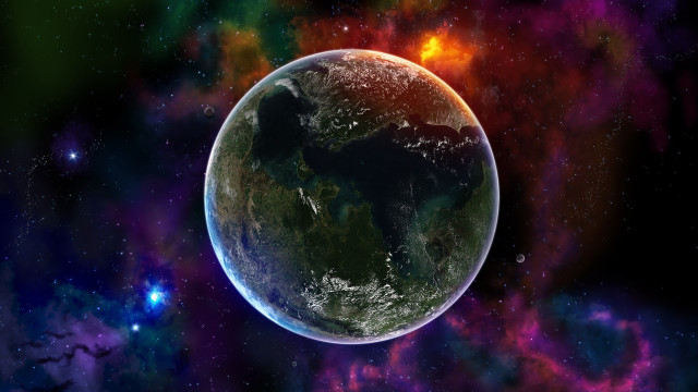 Earth space stars bright light #2 free wallpaper for desktop - medium preview image