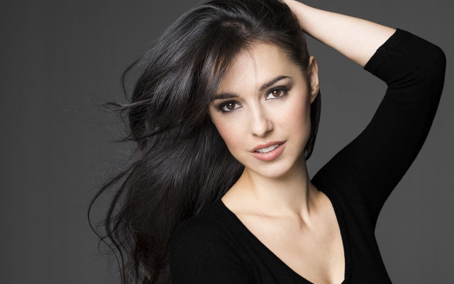 Woman long hair wind portrait free wallpaper for desktop - medium preview image