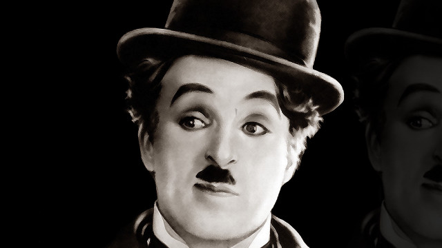Mustache tophat colorized photo portrait free wallpaper for desktop - medium preview image