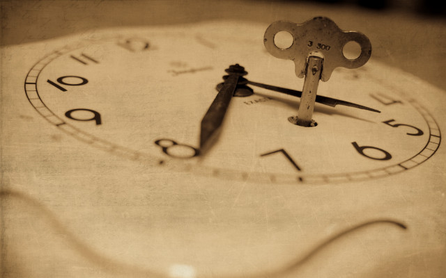 Clock key precisionism photorealistic beach free wallpaper for desktop - medium preview image