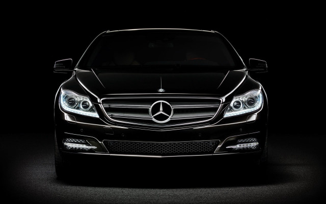 Black mercedes benz photorealism digital #2 free wallpaper for desktop - medium preview image