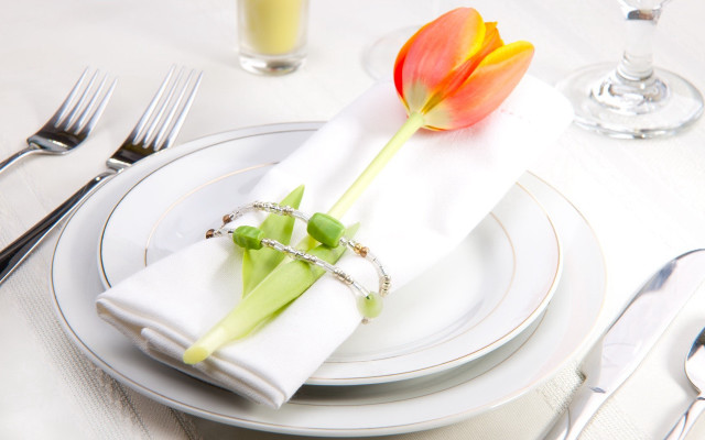 Table napkin silverware flower orangejuice free wallpaper for desktop - medium preview image