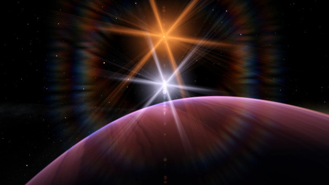 Bright star planet star sky free wallpaper for desktop - medium preview image