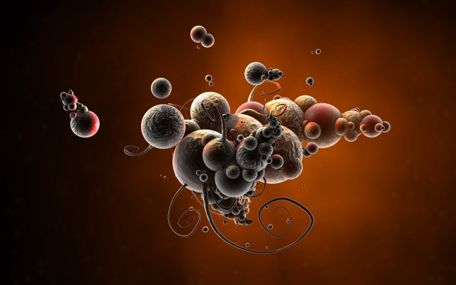 Bubbles balls generative art mandelbrot free wallpaper for desktop - medium preview image