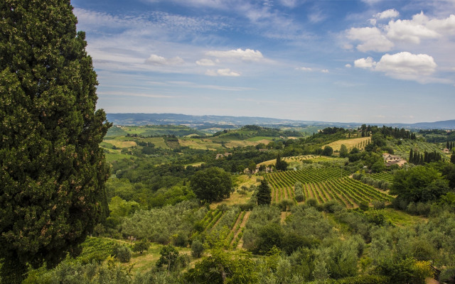 Scenic green valley hills clouds #2 free wallpaper for desktop - medium preview image