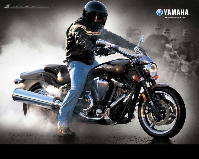 Man motorcycle foggy road crowd free wallpaper for desktop - medium preview image