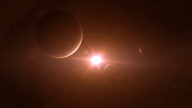 Planets star bright space art free wallpaper for desktop - medium preview image