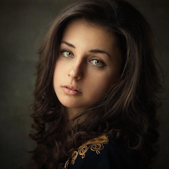 Woman long hair blue shirt #9 free wallpaper for tablet - medium preview image