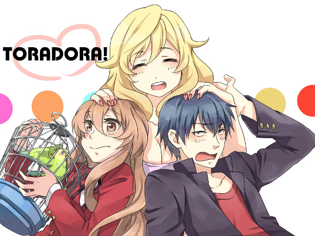 Toradora anime characters birdcage posing free wallpaper for desktop - medium preview image