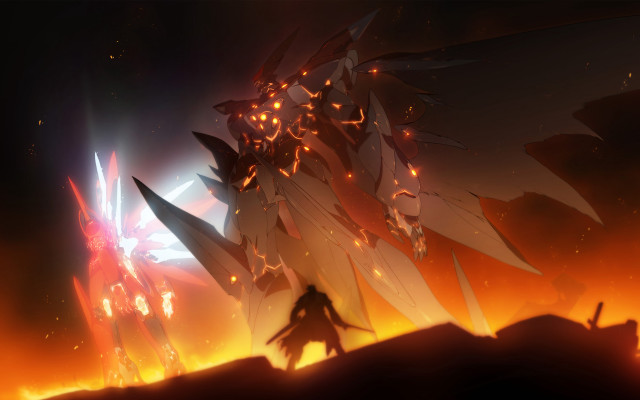 Demon fire sky baiōken eishun free wallpaper for desktop - medium preview image