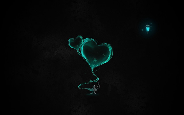 Heart balloon glowing butterfly hatsune free wallpaper for desktop - medium preview image