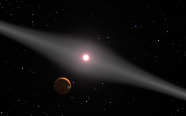 Comet bright light foreground space free wallpaper for desktop - medium preview image