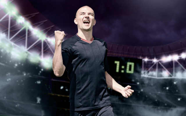 Man stadium clock street lights free wallpaper for desktop - medium preview image