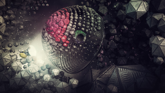 Generative art green eye night free wallpaper for desktop - medium preview image