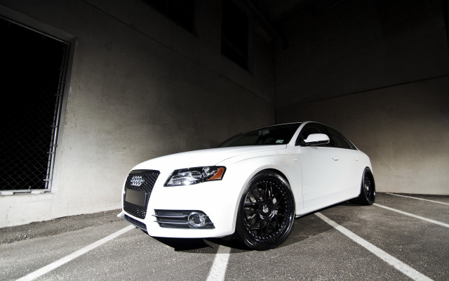 White car parking lot fence free wallpaper for desktop - medium preview image