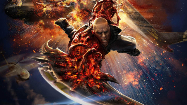 Man riding red dragon space free wallpaper for desktop - medium preview image