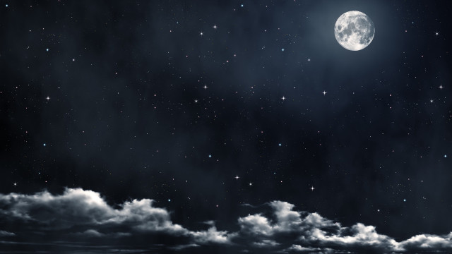 Full moon night sky clouds #2 free wallpaper for desktop - medium preview image