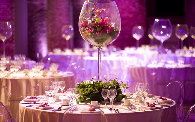 Table wine glass flowers abstract free wallpaper for desktop - medium preview image