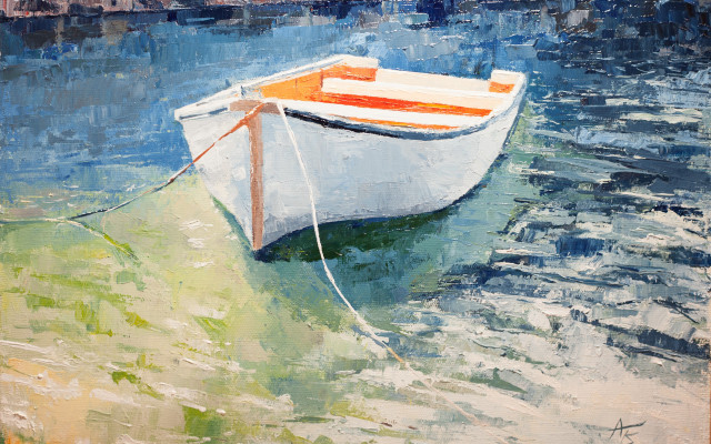 Boat dock water american scene free wallpaper for desktop - medium preview image