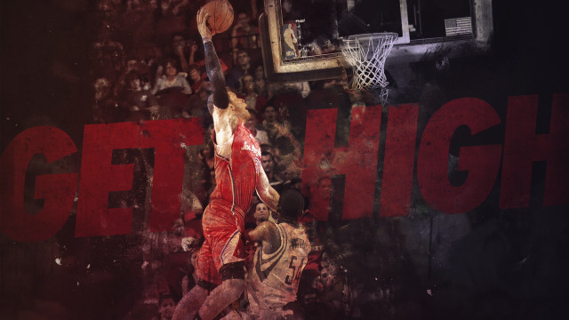 Man dunking basketball crowd dan free wallpaper for desktop - medium preview image