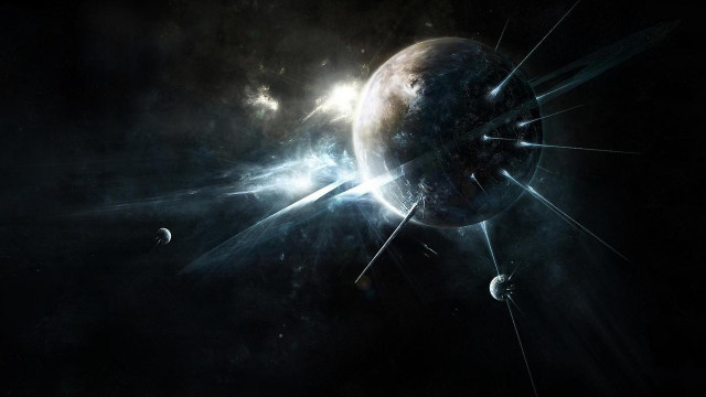 Space planet background star moon free wallpaper for desktop - medium preview image