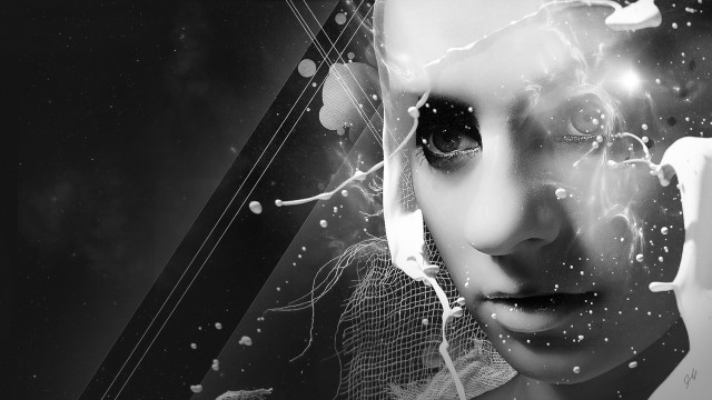 Gothic astronaut moonlight fireworks starry free wallpaper for desktop - medium preview image