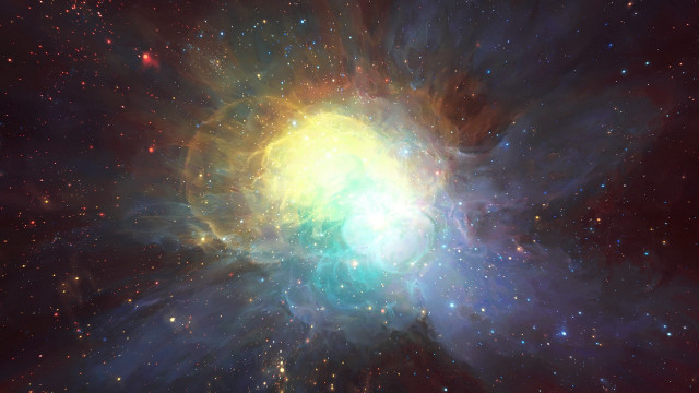 Colorful star cluster bright blue free wallpaper for desktop - medium preview image