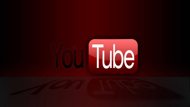 Red youtube logo black red free wallpaper for desktop - medium preview image