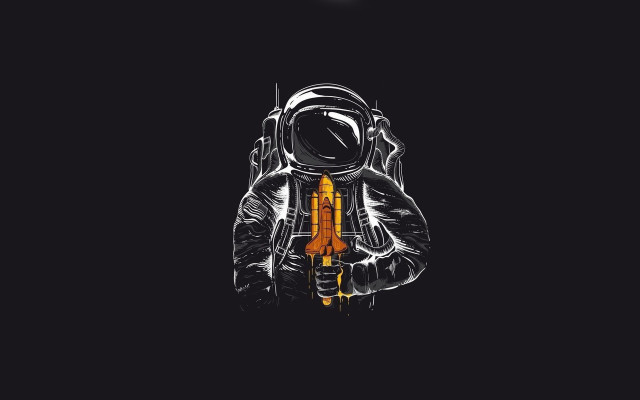 Space man gun flashlight light free wallpaper for desktop - medium preview image